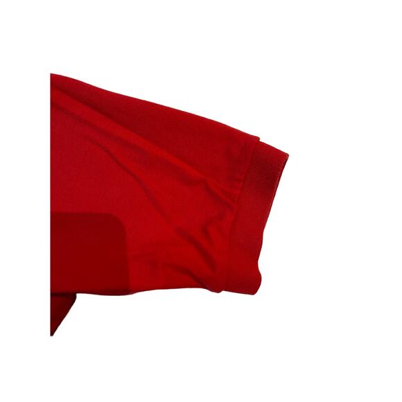 Vintage Bermuda Railway 100% Cotton Medium Red Polo Shirt Golf - Picture 5 of 5